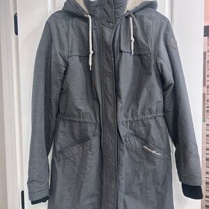 Eddie Bauer Charcoal Hooded Parka women’s jacket size medium
